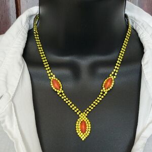 Vibrant Yellow and Orange Necklace